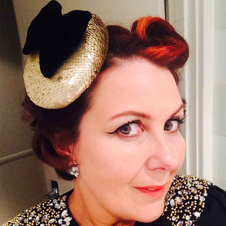 Louise, Sequinned Button Hat