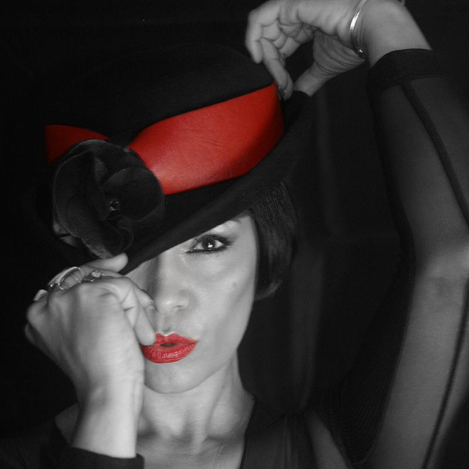 Saffron from Republica looks amazing in her Katie Vale hat!